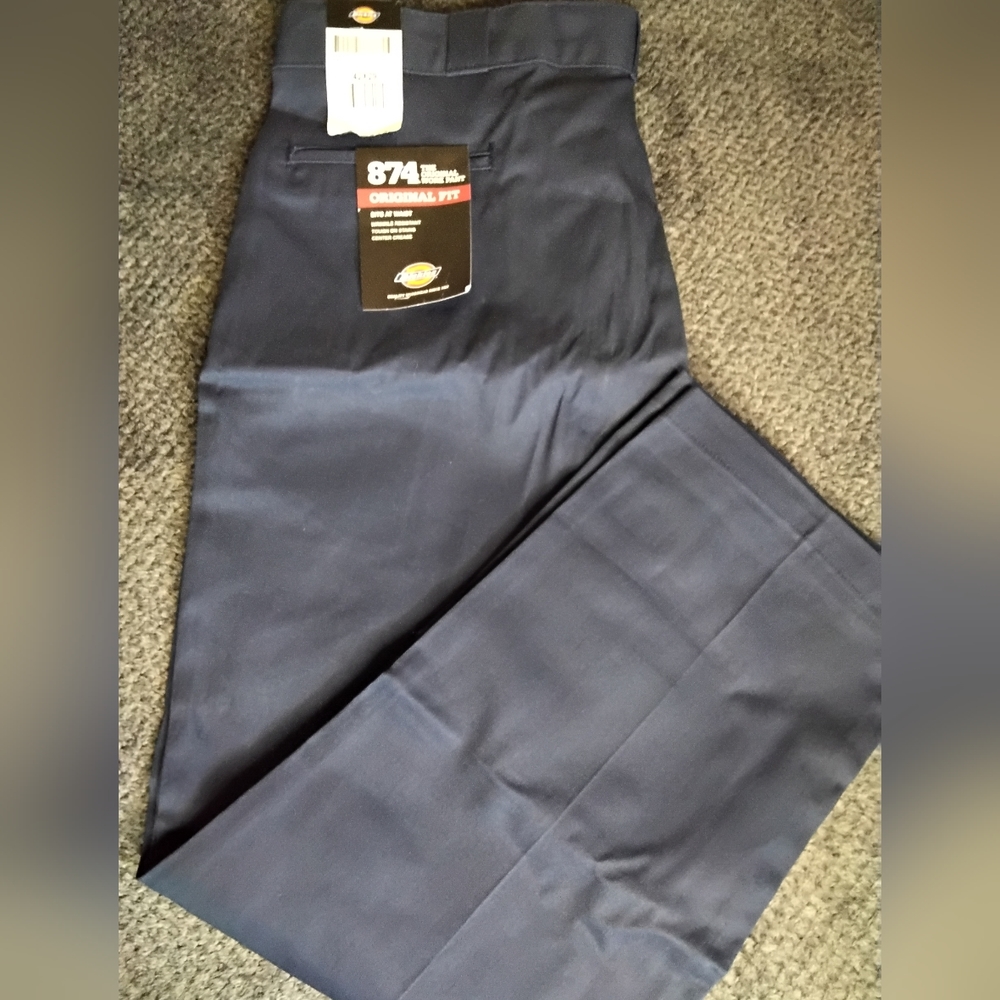 Dickies Work Pants Original Fit 874 Mens Khaki  W42xL29 Canvas Pant